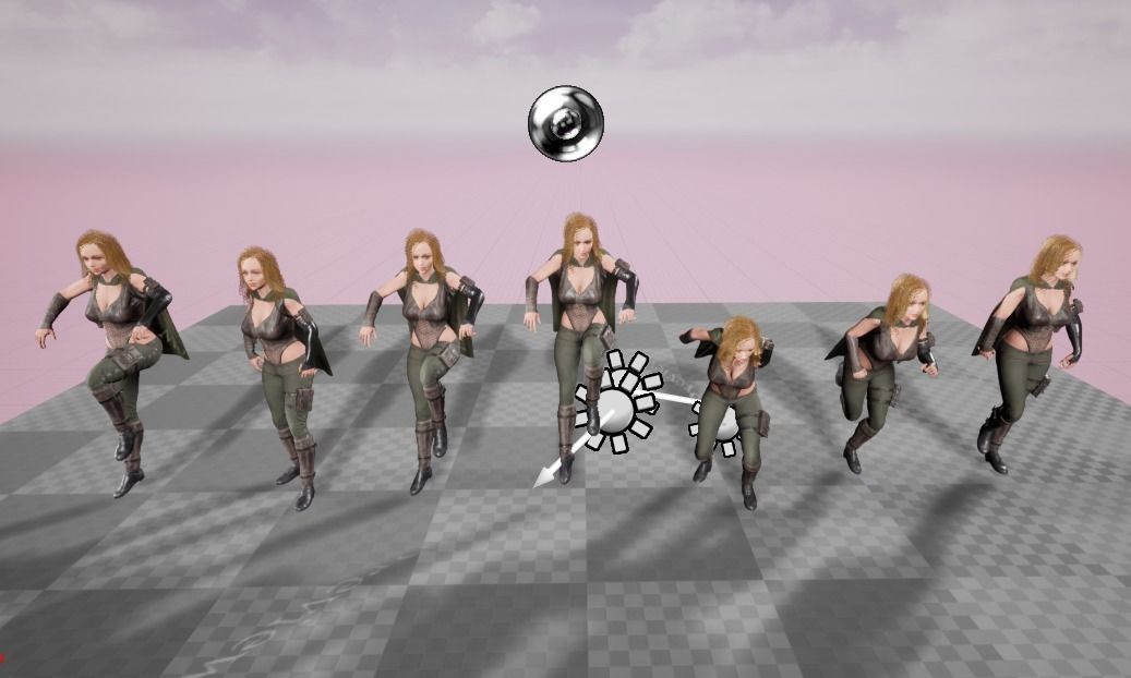 Female Rogue - Game Ready Low-poly 3D model Low-poly 3D model_13