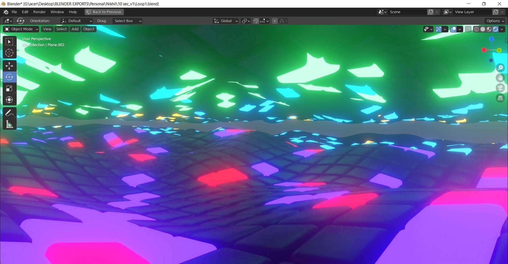 Abstract Geometrical 3D Loop Low-poly 3D model_2