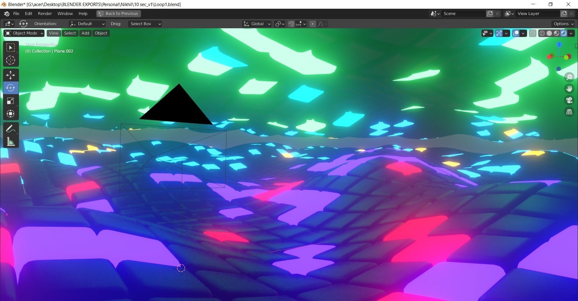 Abstract Geometrical 3D Loop Low-poly 3D model_4