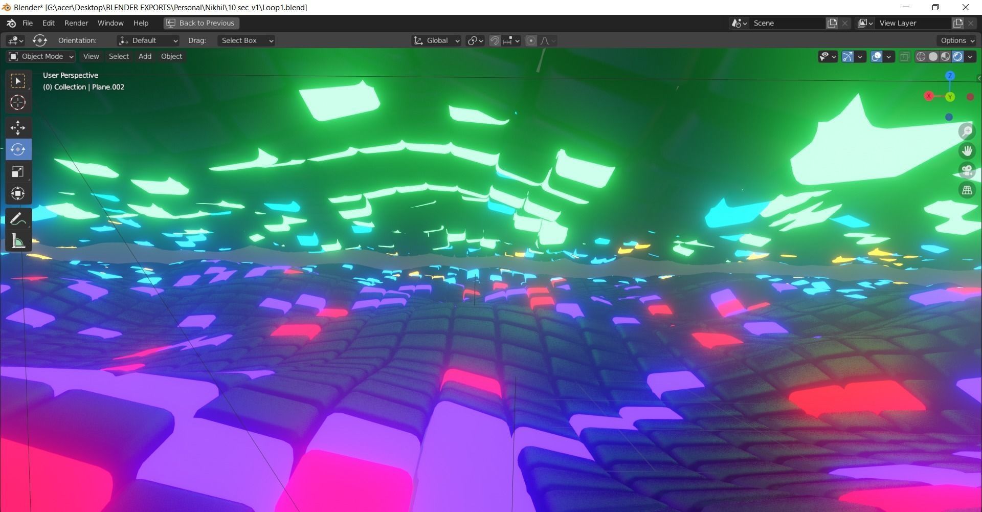 Abstract Geometrical 3D Loop Low-poly 3D model_3