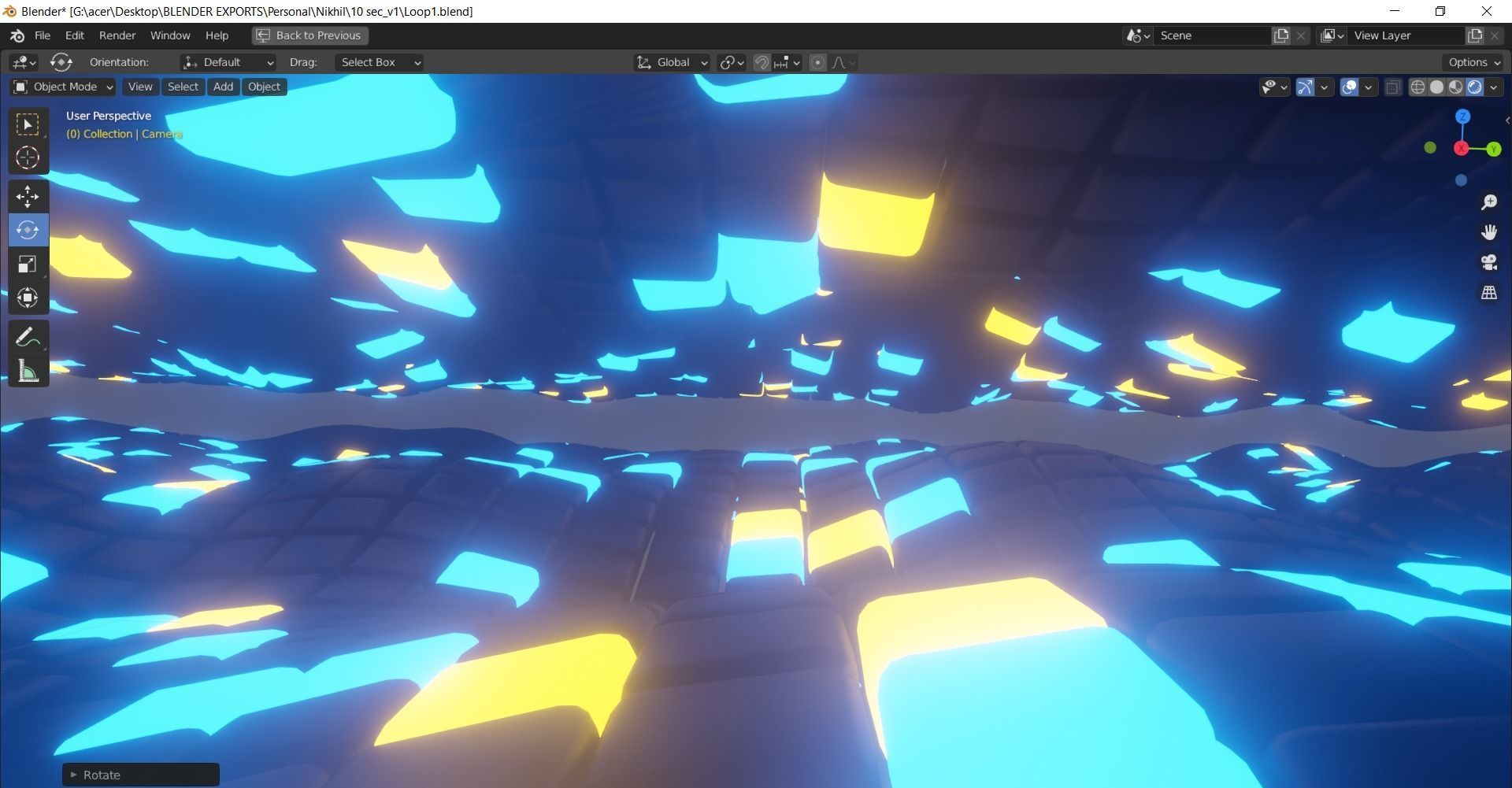 Abstract Geometrical 3D Loop Low-poly 3D model_1