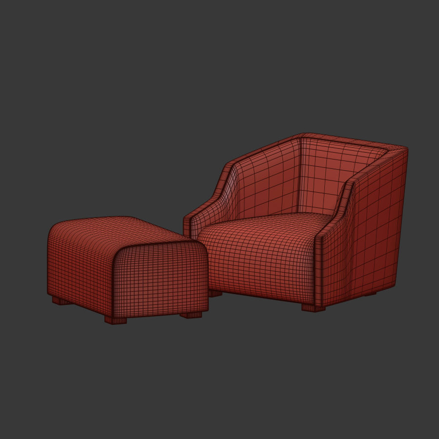 Gallotti Radice First Armchair 3D model_4