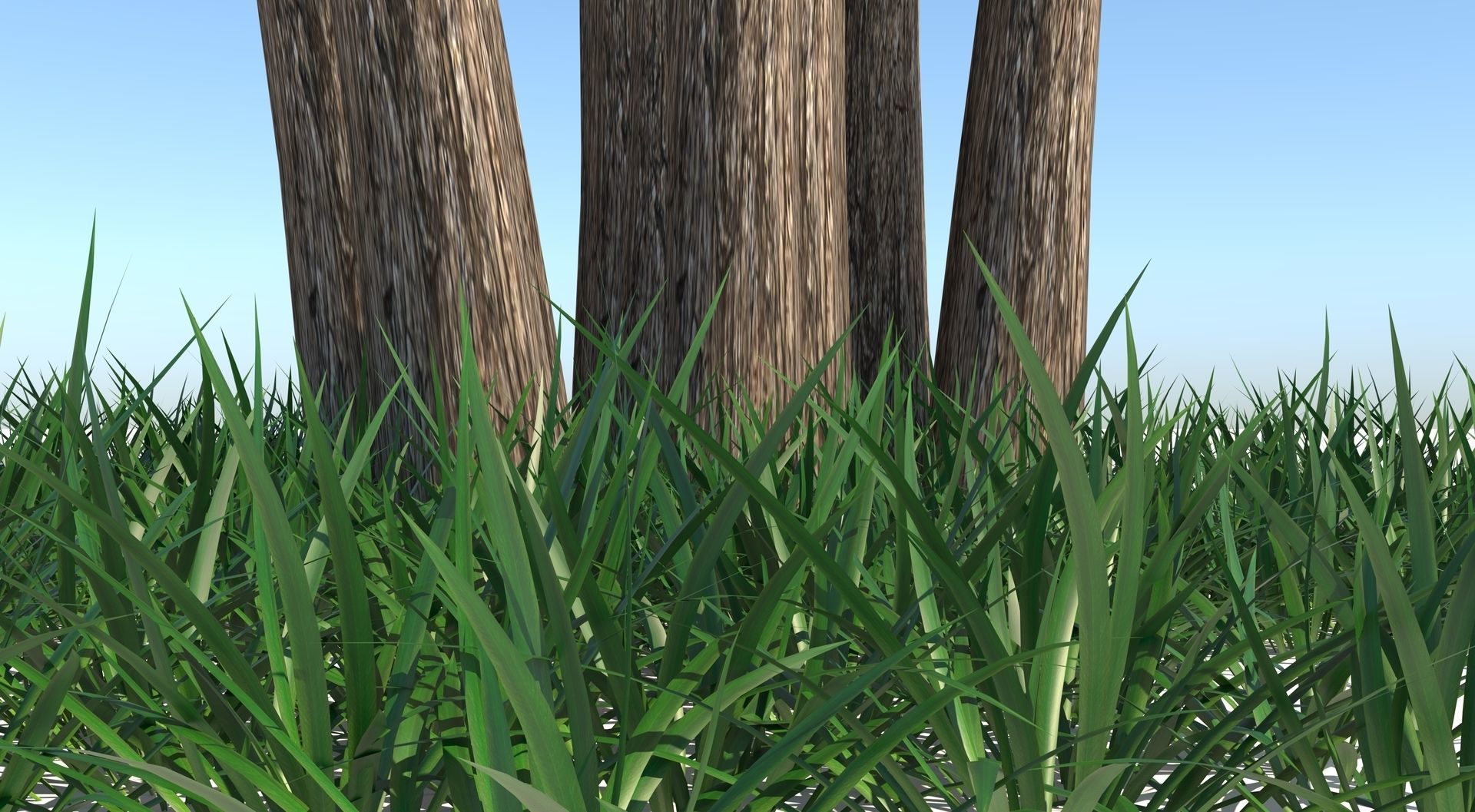 Barberri tree and Grass 3D model_8
