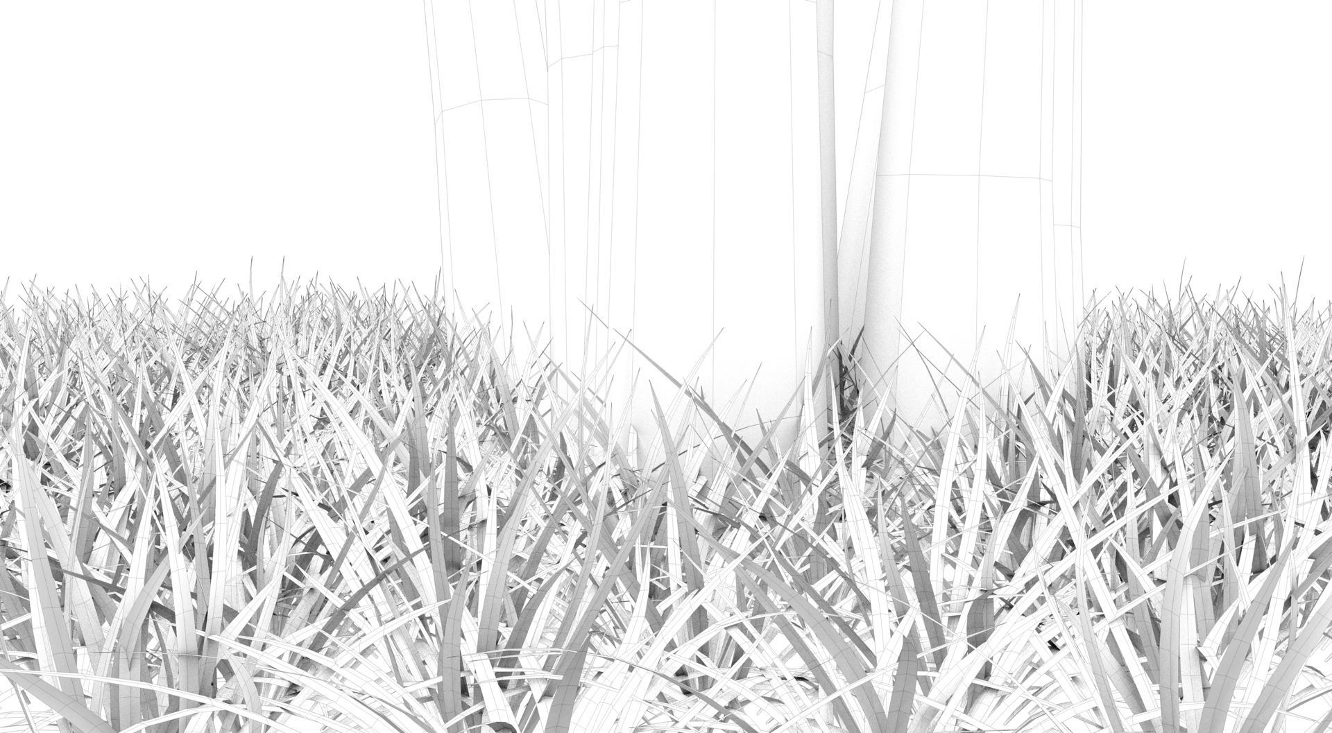 Barberri tree and Grass 3D model_17