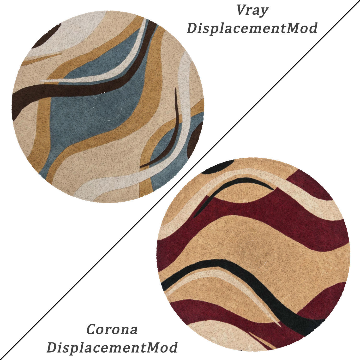 Round Rug Set 208 3D model_1