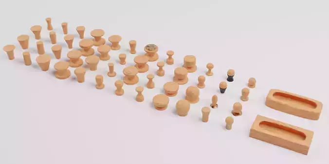 50 Wooden Furniture Handles 