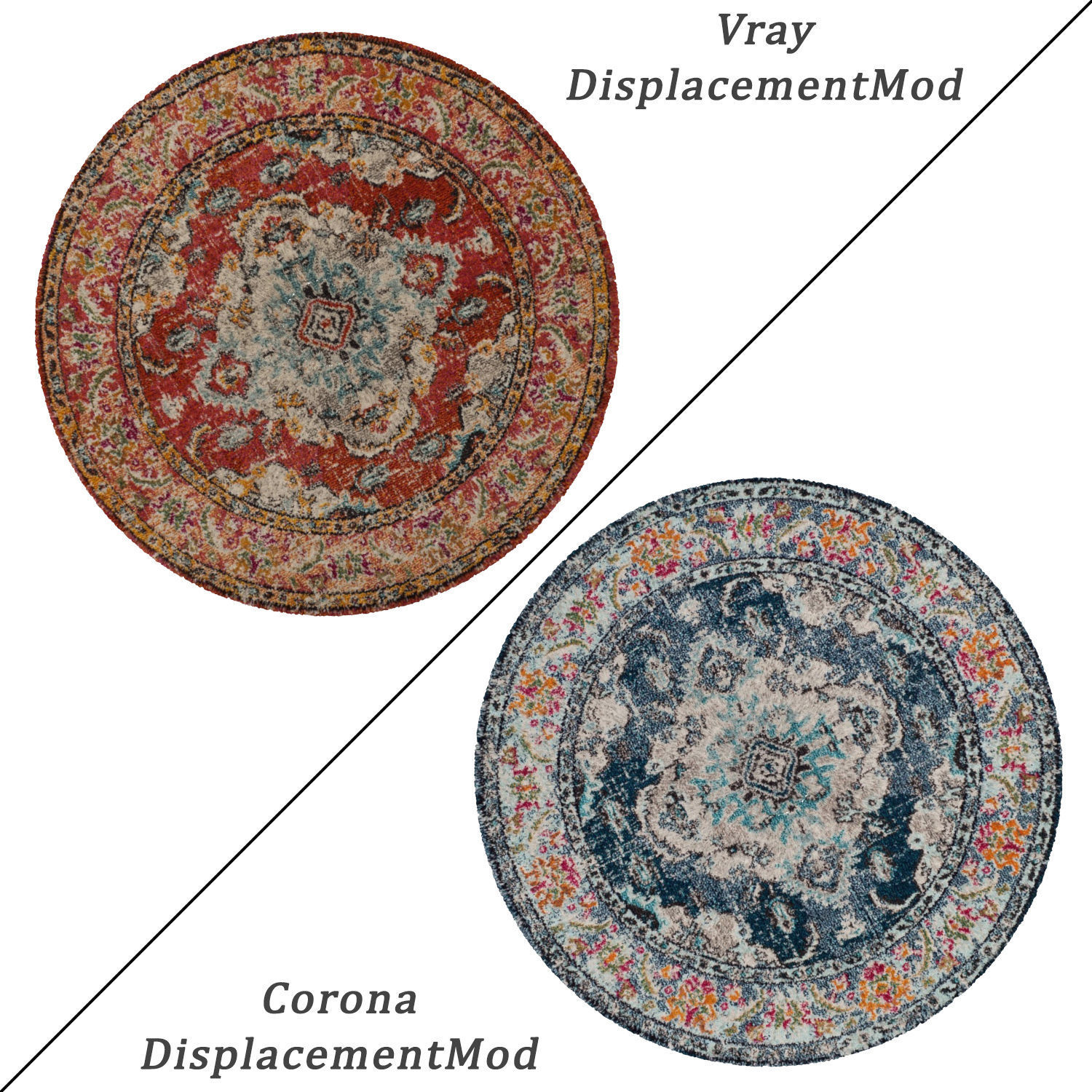 Round Rug Set 209 3D model_1
