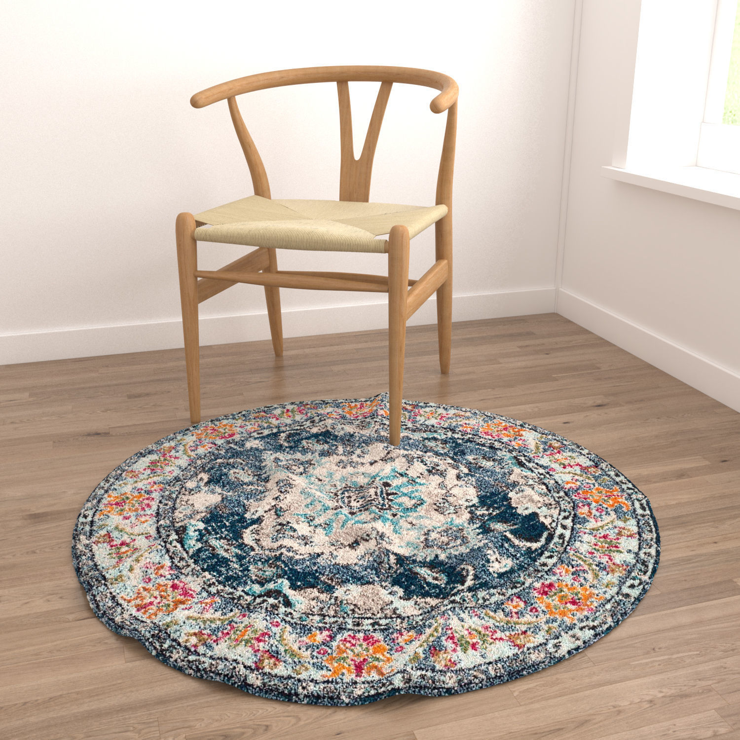 Round Rug Set 209 3D model_3