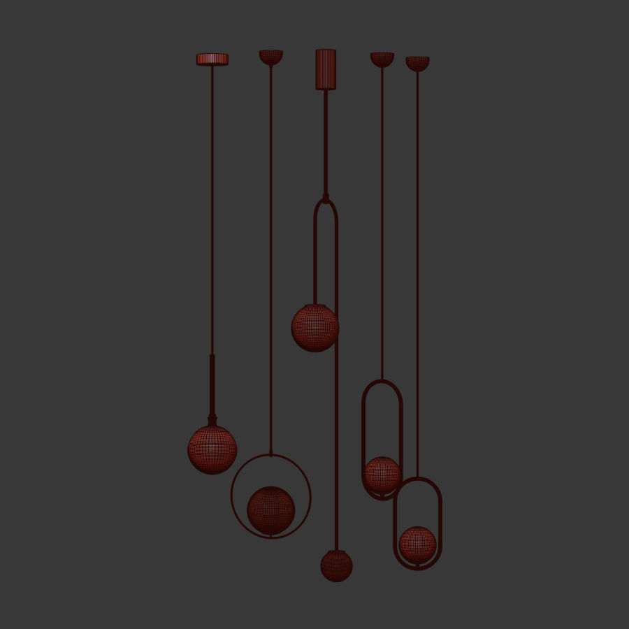 Pendant Light Collection 3D model_4