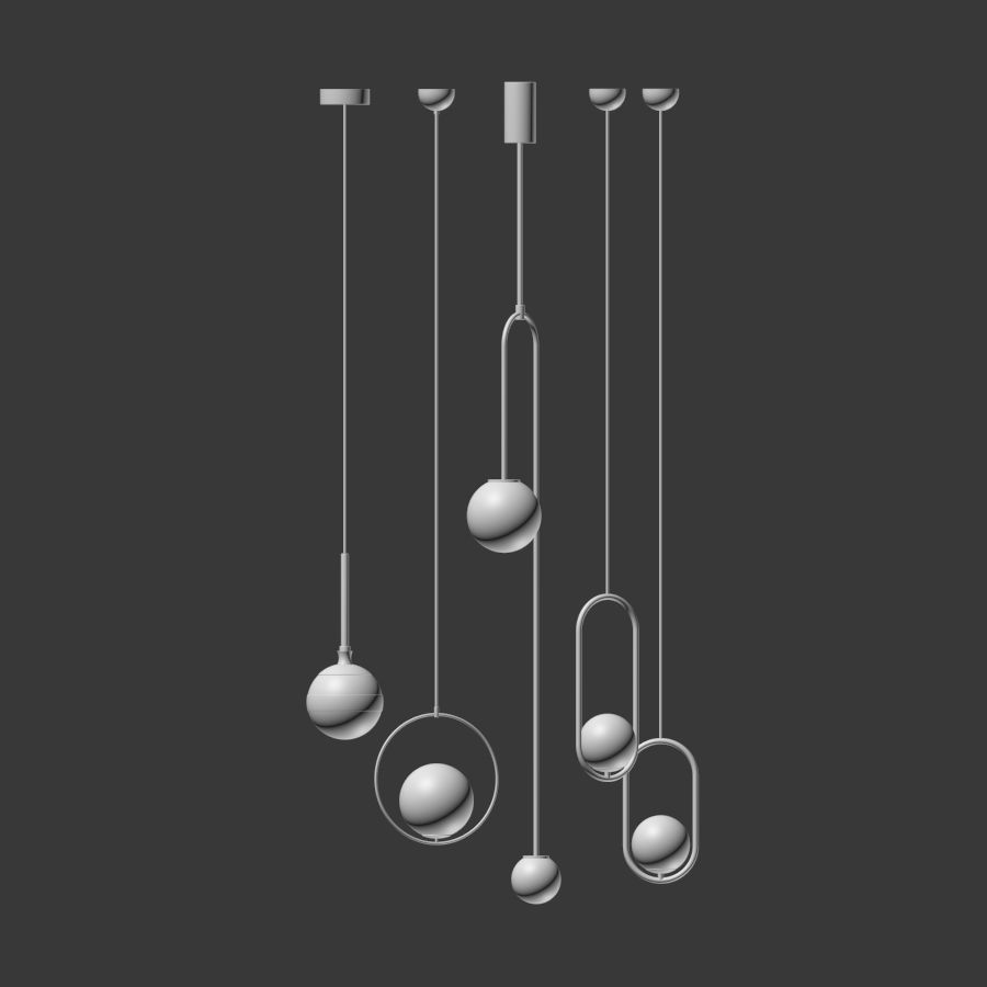 Pendant Light Collection 3D model_1