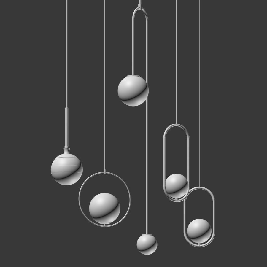 Pendant Light Collection 3D model_3