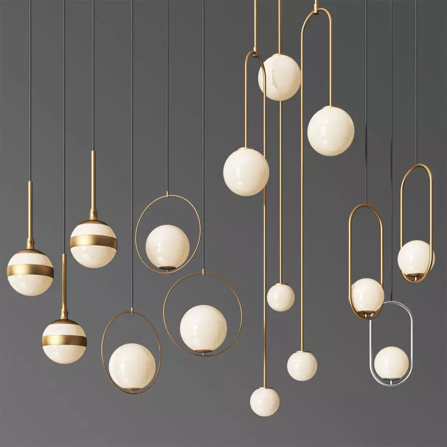 Pendant Light Collection 3D model_0