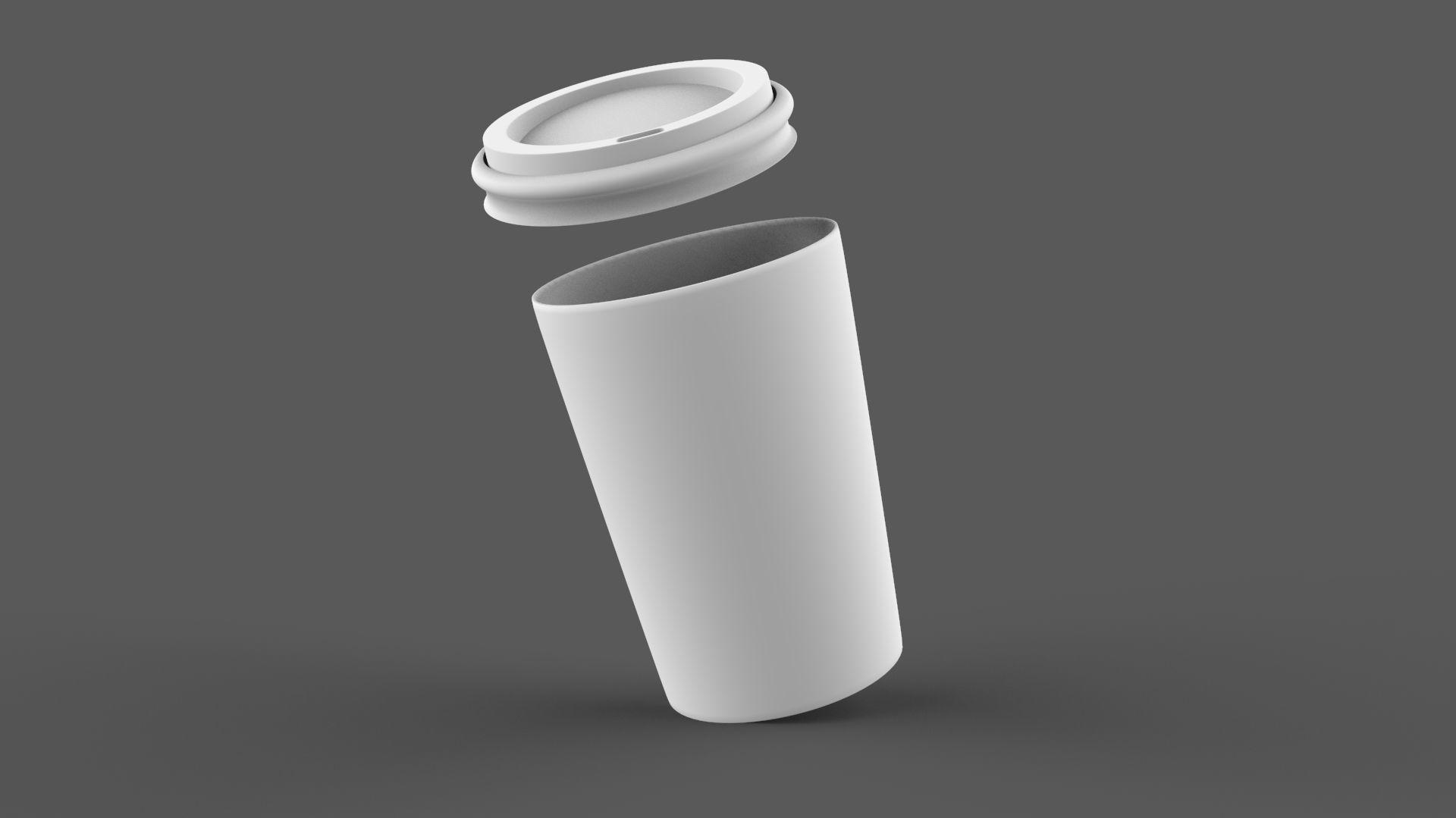  3D Paper Coffee Cups model Low-poly 3D model_1