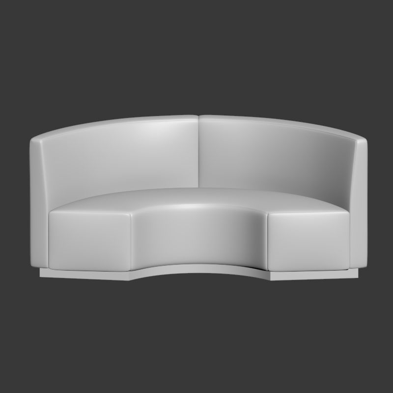 Banquette curved sofas 3D model_1