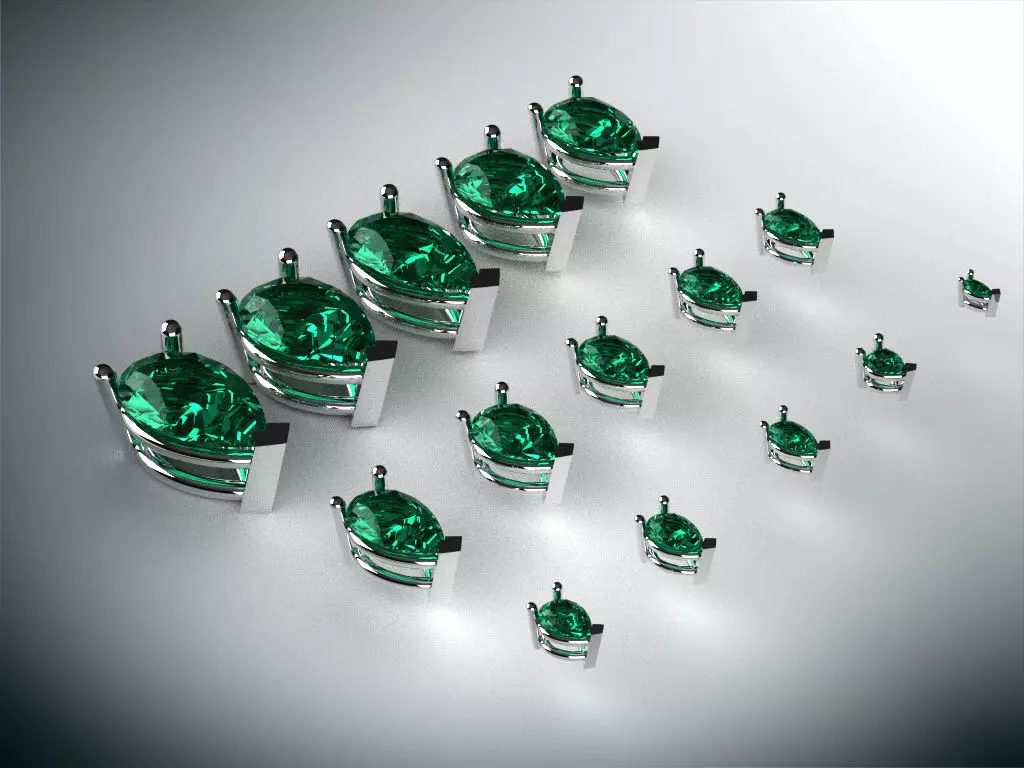 Head - bezel Pear 1 stone 15 part S00004 3D print model