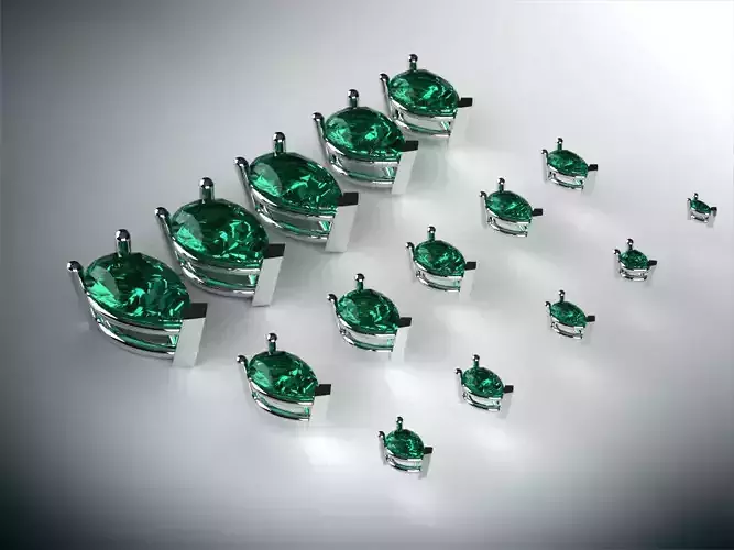 Head - bezel Pear 1 stone 15 part S00004 3D print model