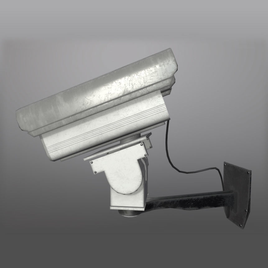 CCTV Exterior Surveillance Camera Free low-poly 3D model_4