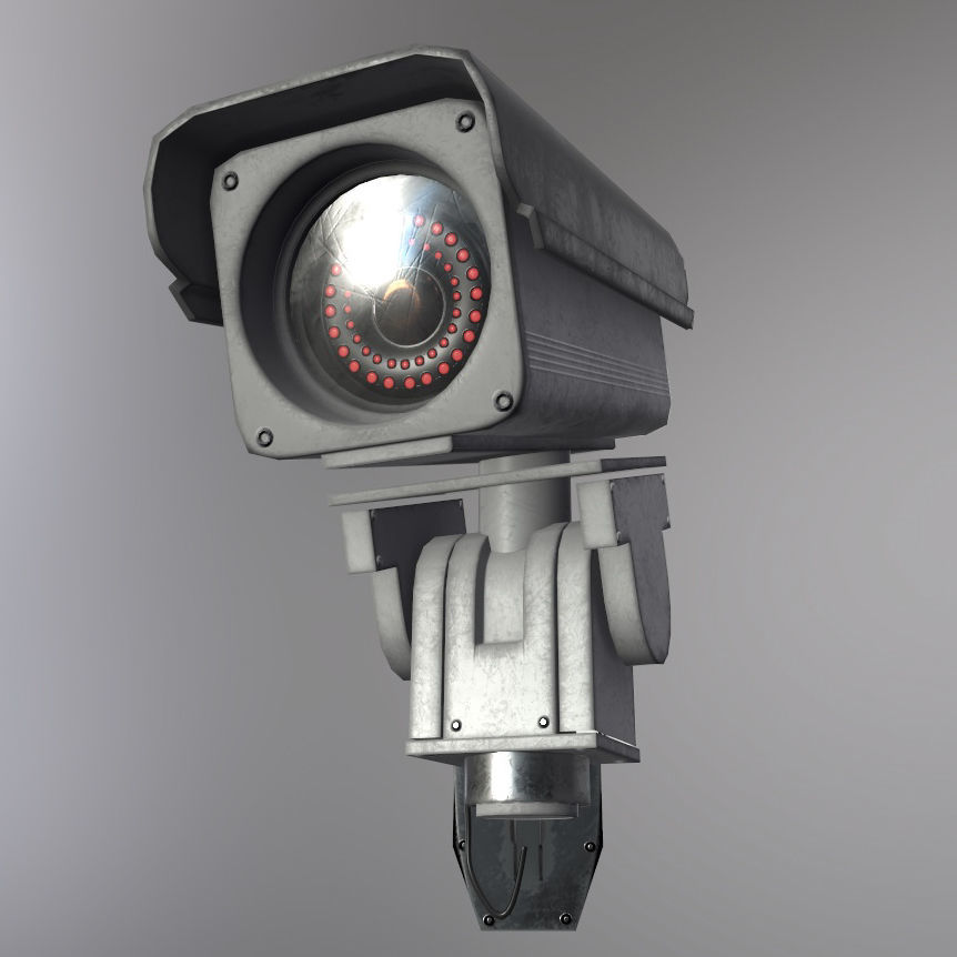 CCTV Exterior Surveillance Camera Free low-poly 3D model_2
