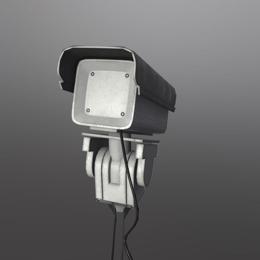 CCTV Exterior Surveillance Camera Free low-poly 3D model_3
