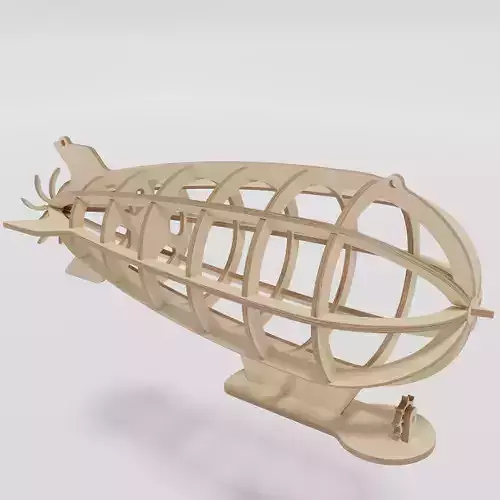 Plywood lamp - Dirigible 3D print model