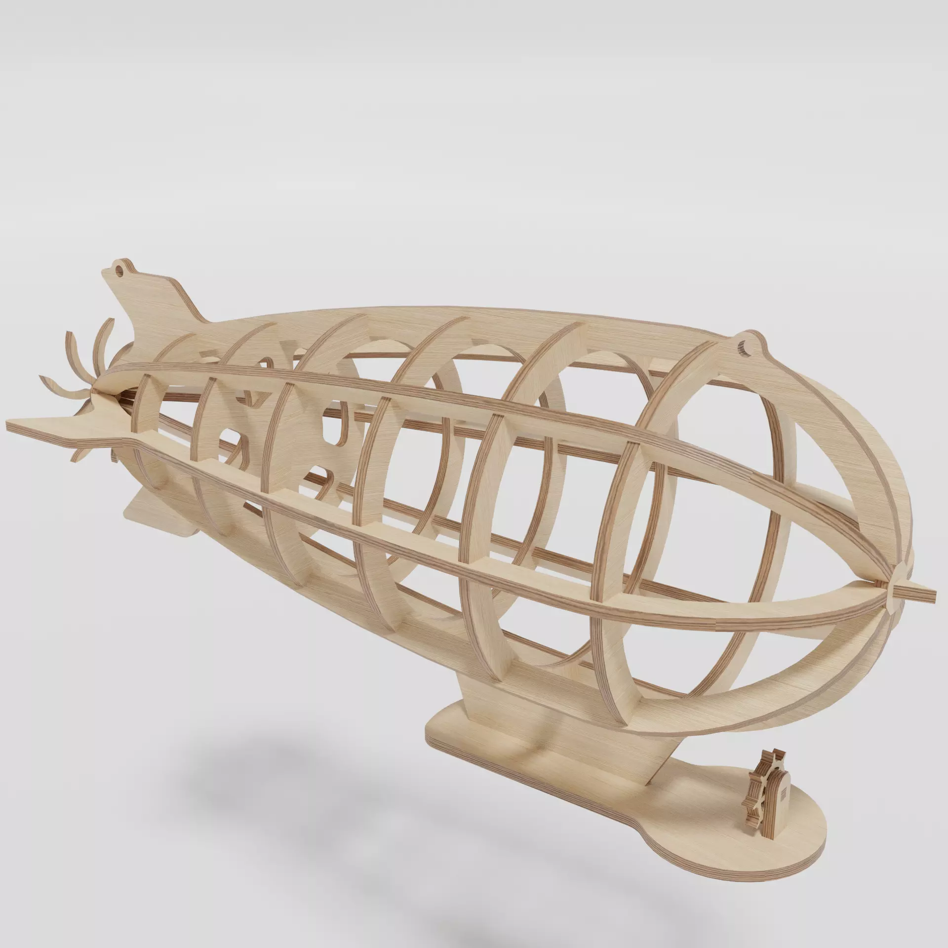 Plywood lamp - Dirigible 3D print model