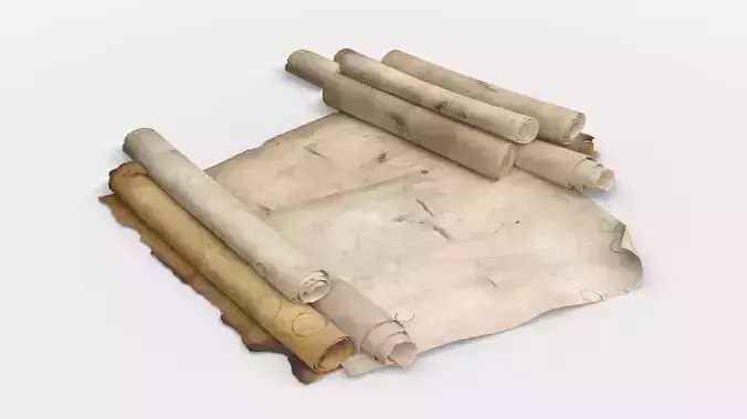 Old Parchment Low-poly 3D model