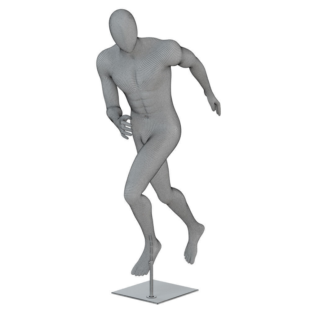 Running abstract mannequin 82 3D model_7