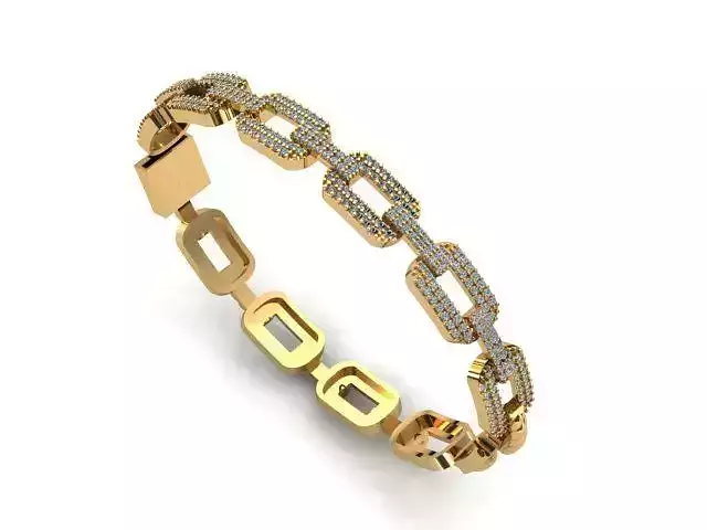 B-127 gold bracelet with diamonds