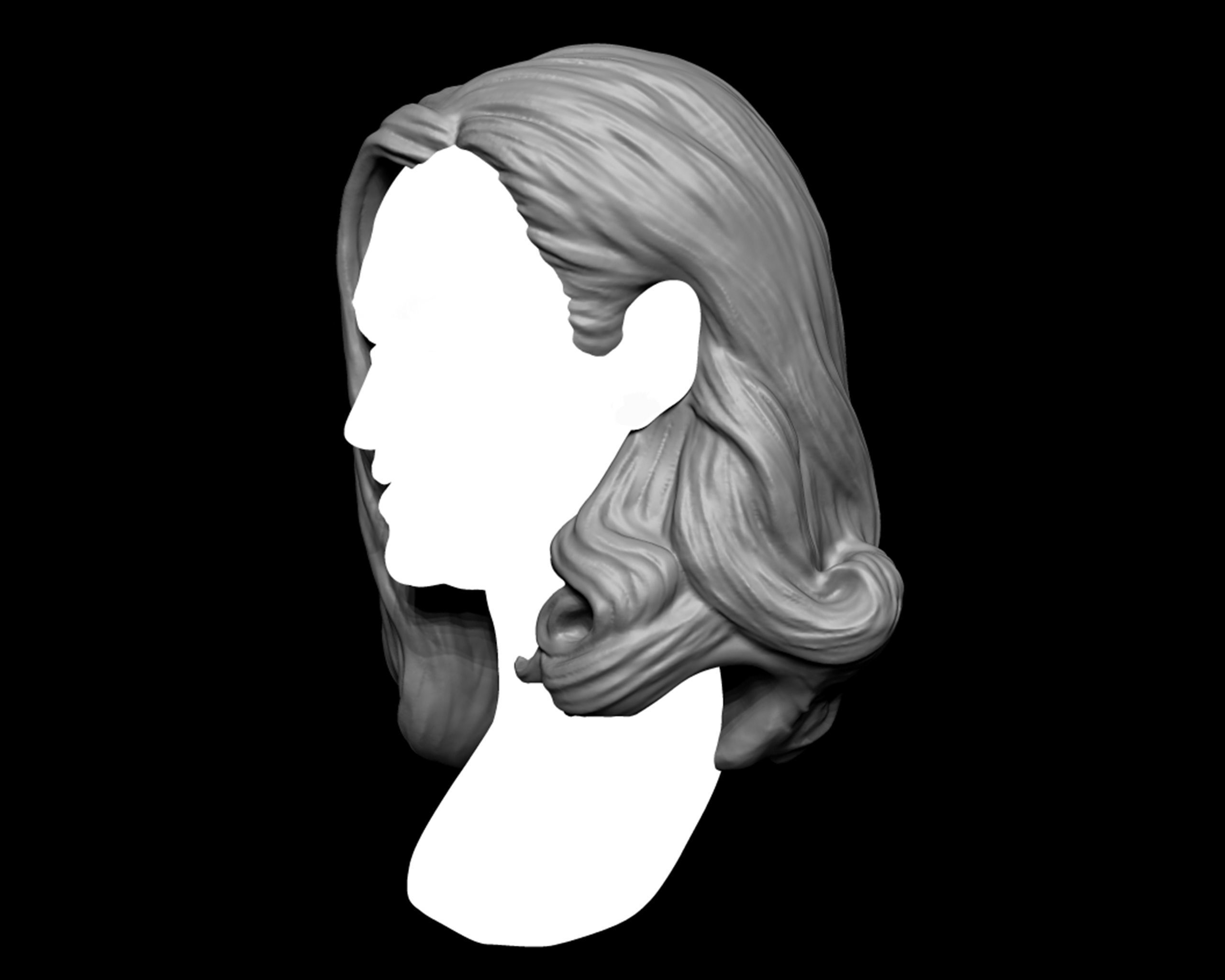 Hairstyle 16 3D print model_4