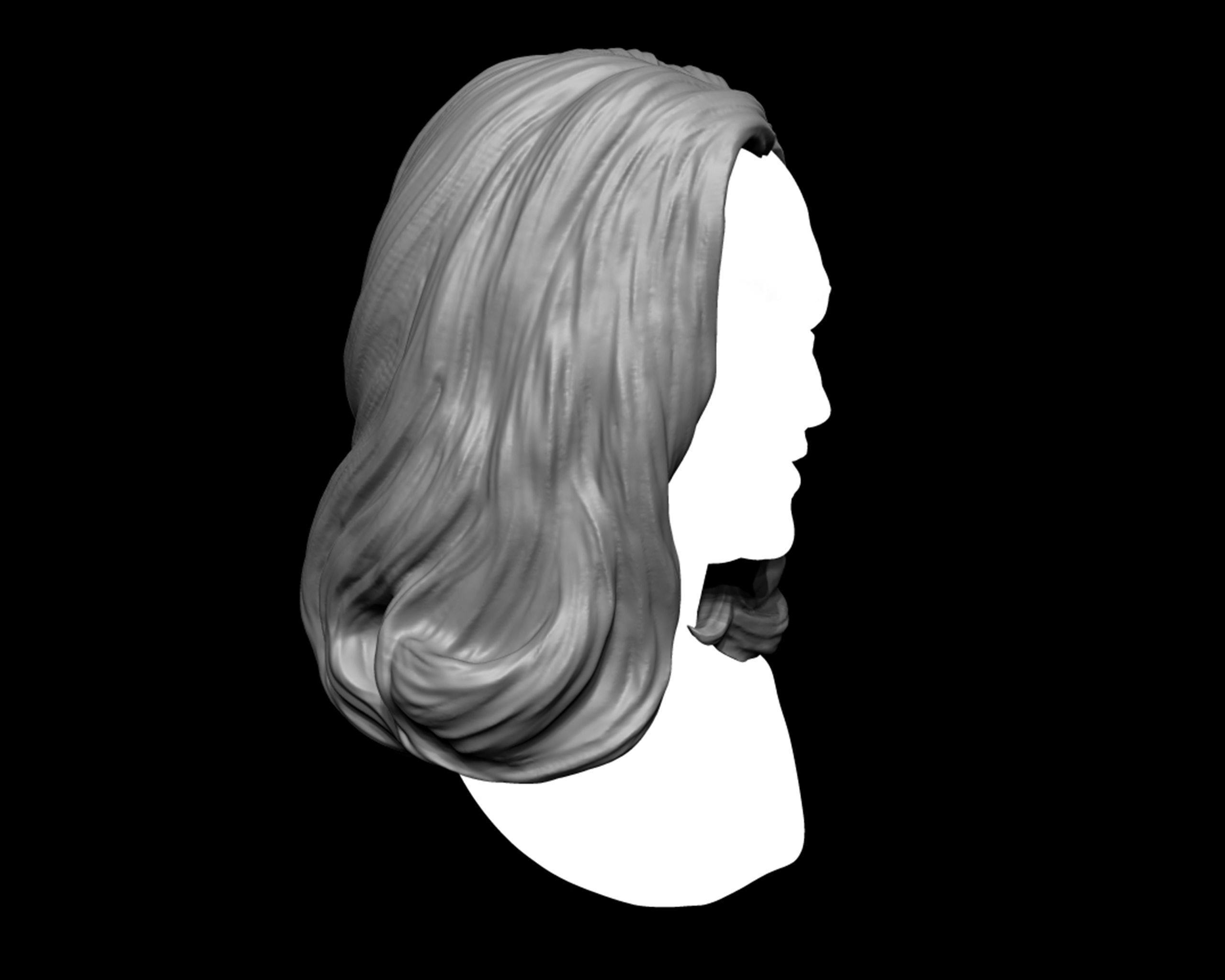 Hairstyle 16 3D print model_3