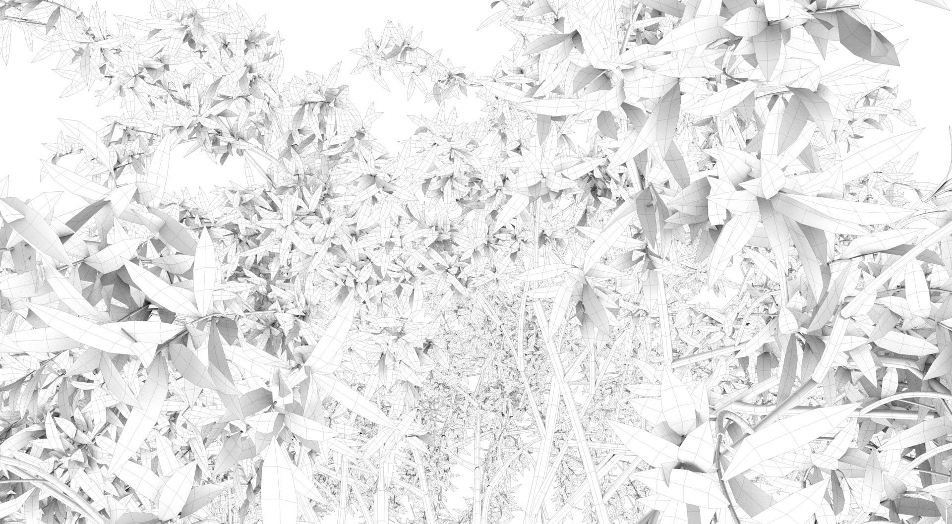 Birch Tree and Grass 3D model_14