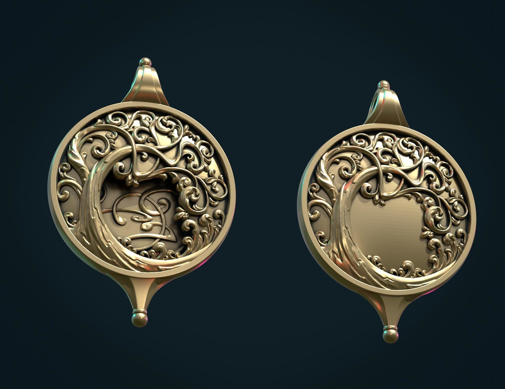 Tree Pendant III 3D print model_7