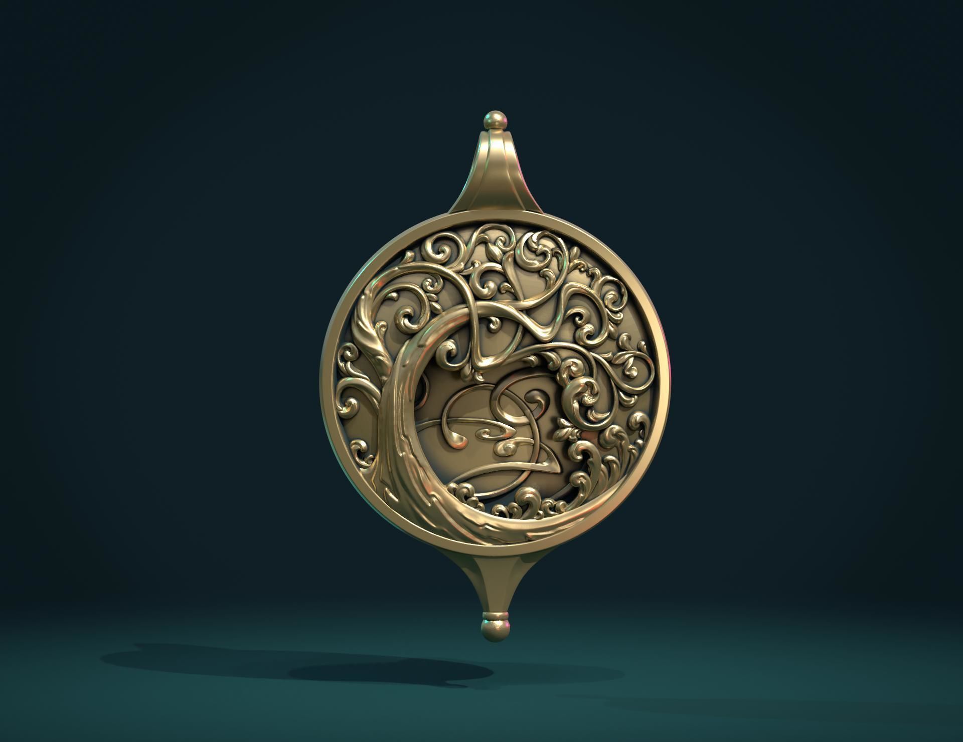 Tree Pendant III 3D print model_3