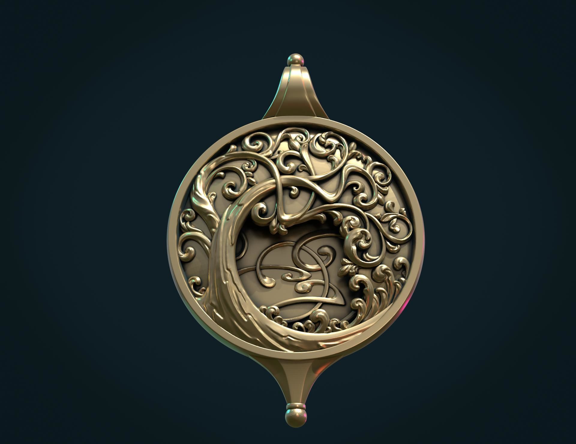 Tree Pendant III 3D print model_14