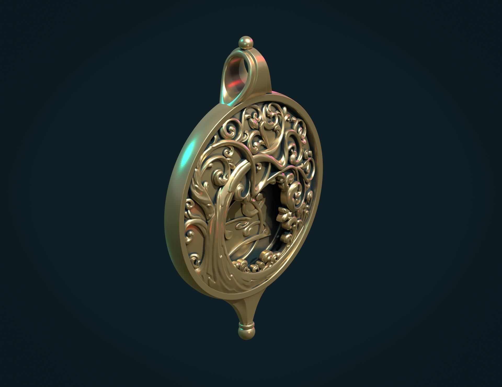 Tree Pendant III 3D print model_6