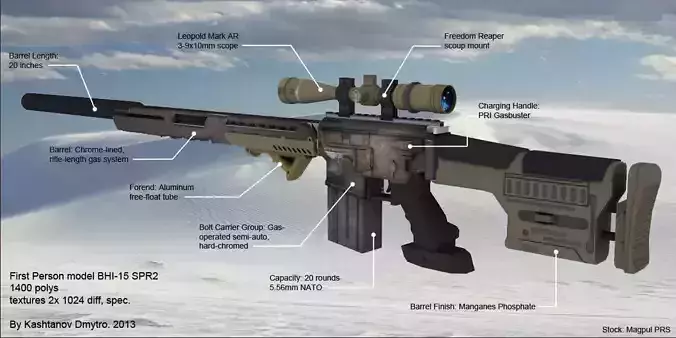 BHI-15 SPR2 Low-poly 3D model