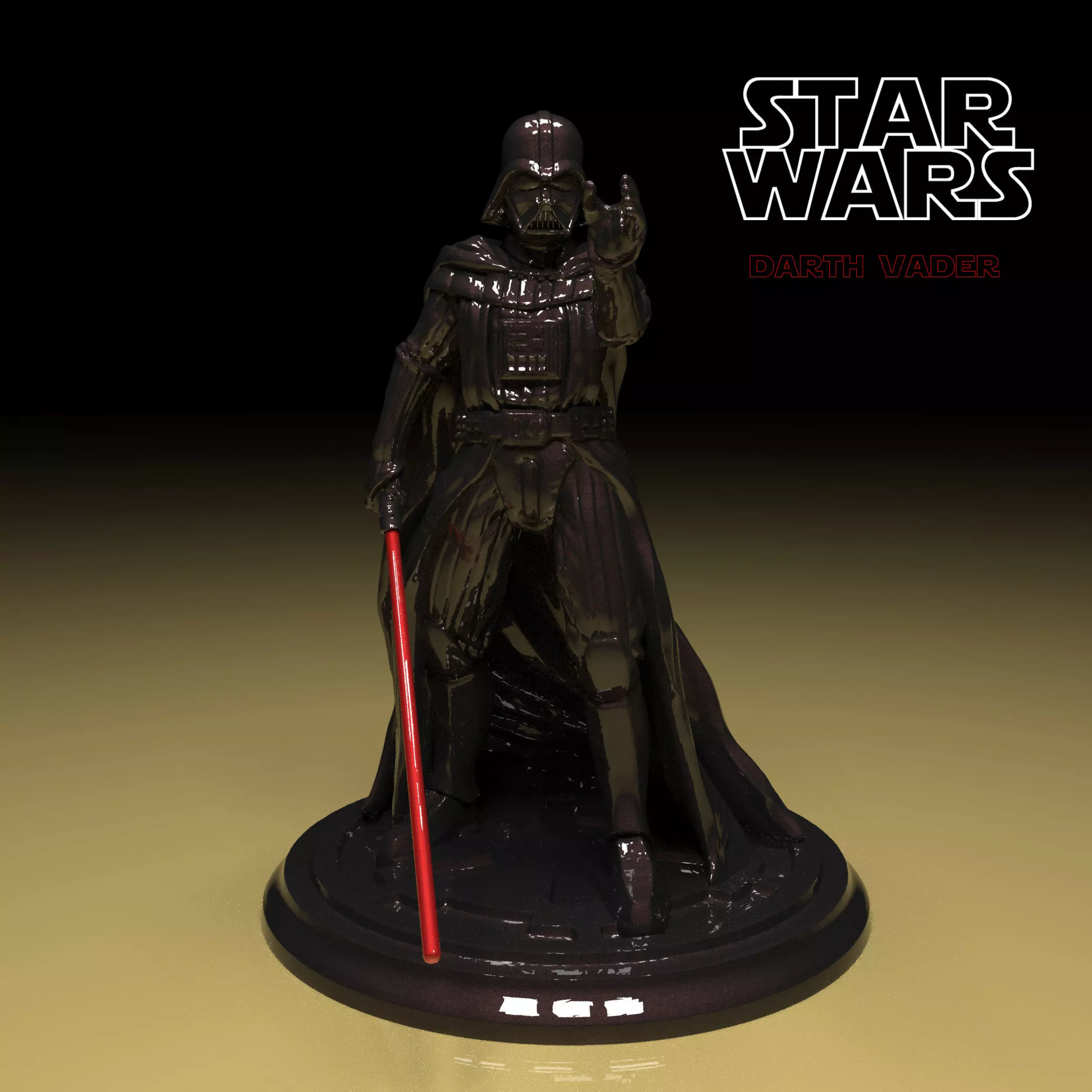 Darth Vader Figure 3D model in parts stl file ready to print 3D print model_0