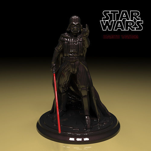 Darth Vader Figure 3D model in parts stl file ready to print 3D print model