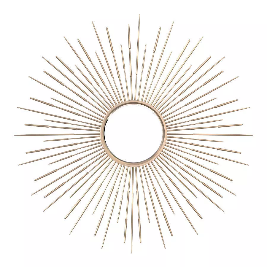 UTTERMOST GOLDEN RAYS ROUND MIRROR 3D model_0
