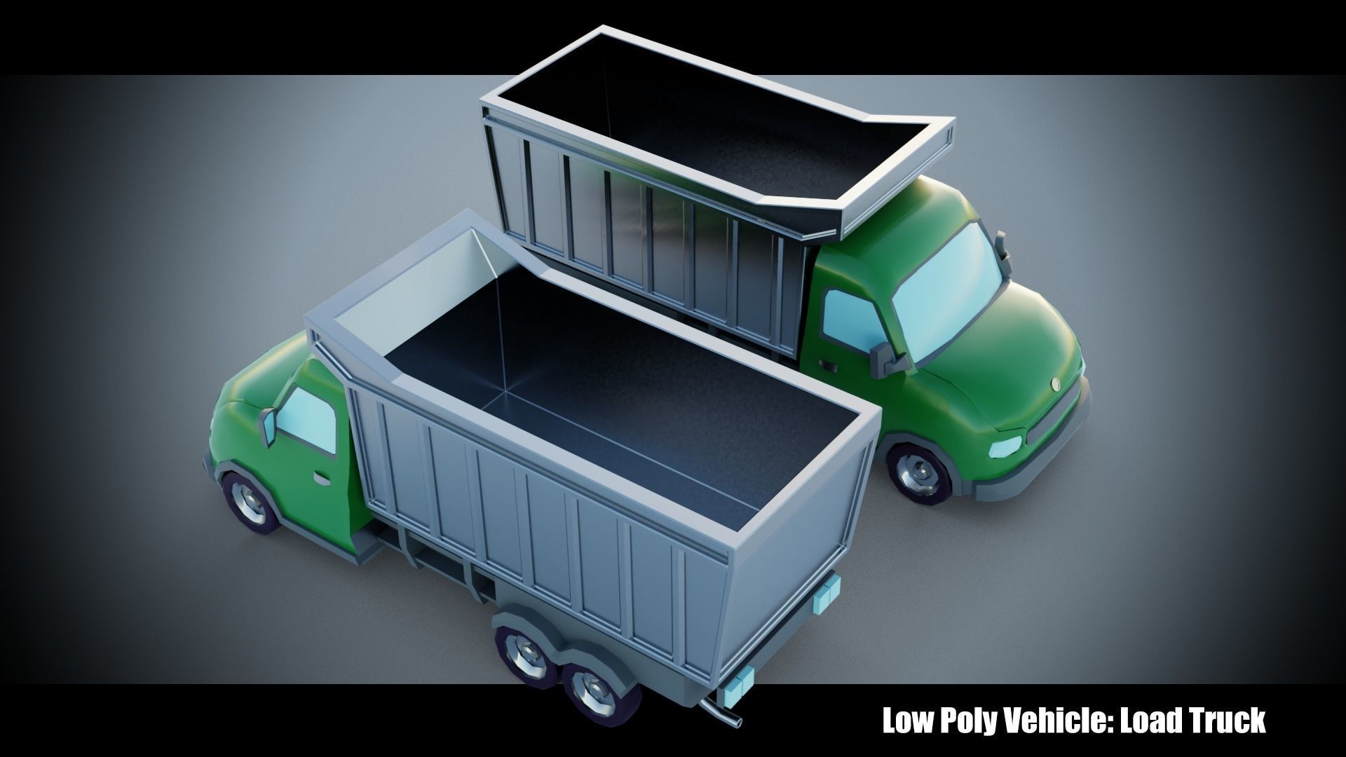 Low Poly Vehicle - Load Truck Low-poly 3D model_3