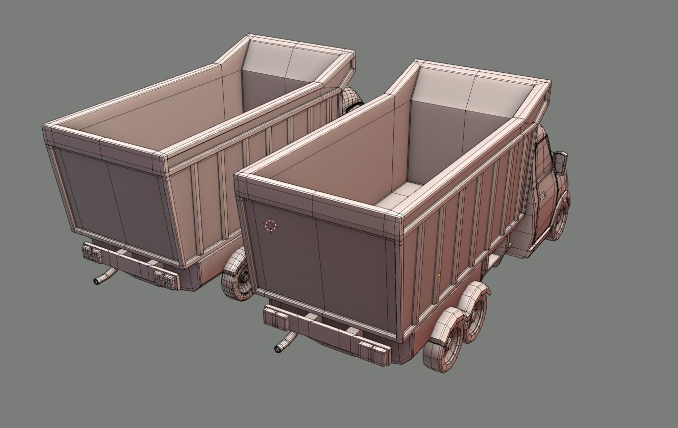 Low Poly Vehicle - Load Truck Low-poly 3D model_16