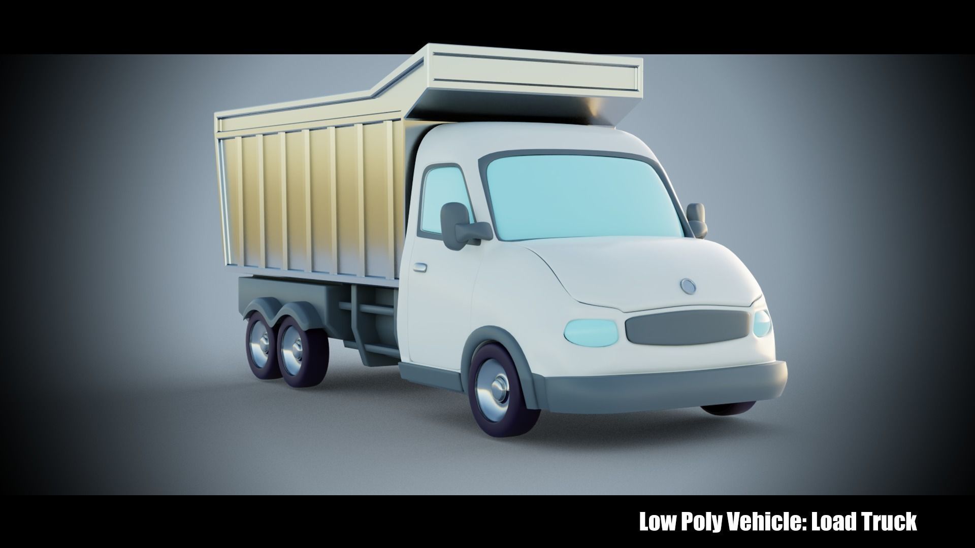 Low Poly Vehicle - Load Truck Low-poly 3D model_2