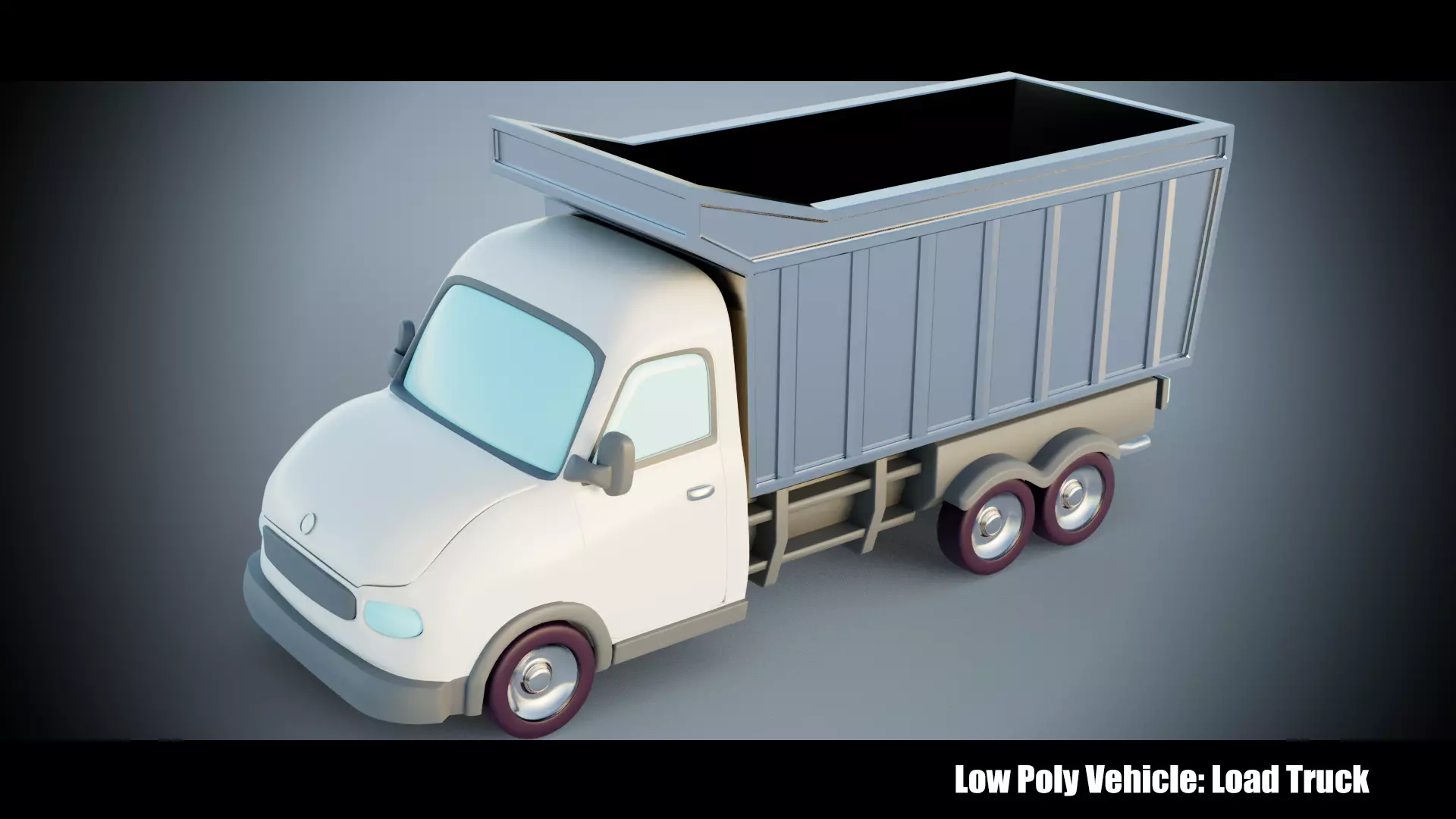 Low Poly Vehicle - Load Truck Low-poly 3D model_0