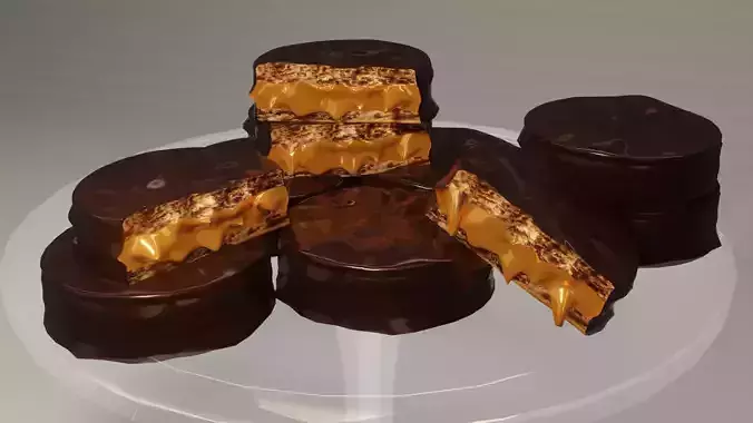 sandwich cookie that filled with dulce de leche caramel filling