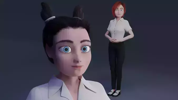 Cartoon Business Girl