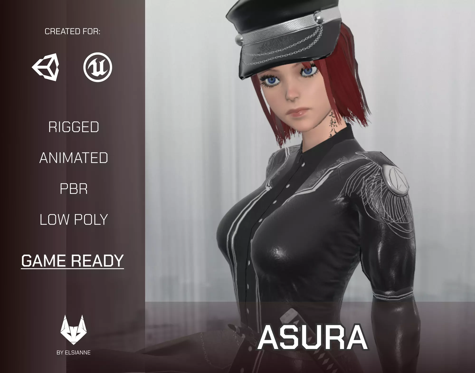 Game-Ready Character - Asura   Low-poly 3D model_0