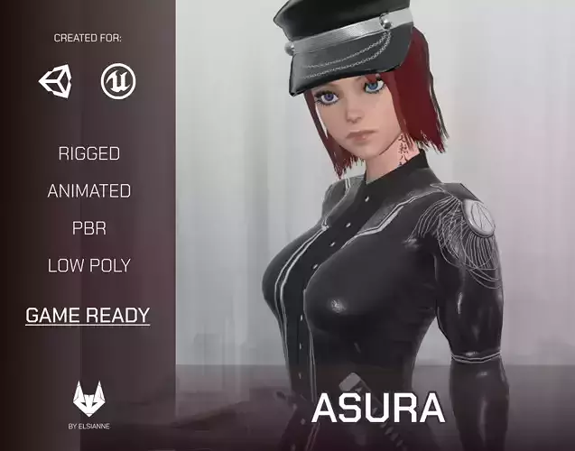 Game-Ready Character - Asura   Low-poly 3D model