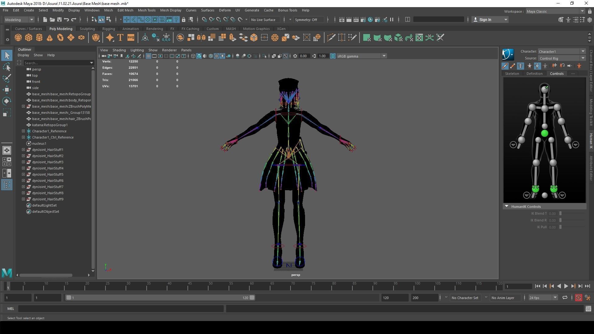 Game-Ready Character - Asura   Low-poly 3D model_19