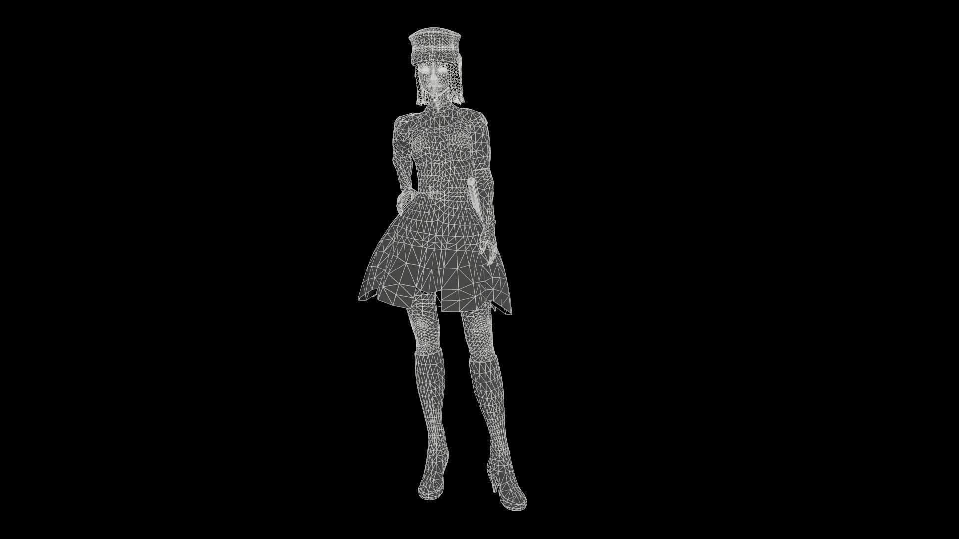 Game-Ready Character - Asura   Low-poly 3D model_15