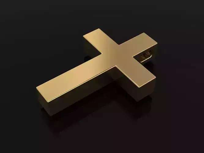 BOXED CROSS ANTIQUE RUSTIC STYLE RELIGIOUS FASHION PENDANT 3D print model